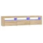 TV-Schrank mit LED-Leuchten Sonoma-Eiche 180x35x40 cm von , TV-Möbel - Ref: Foro24-3152756, Preis: 119,48 €, Rabatt: %