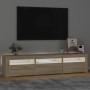 TV-Schrank mit LED-Leuchten Sonoma-Eiche 180x35x40 cm von , TV-Möbel - Ref: Foro24-3152756, Preis: 120,24 €, Rabatt: %