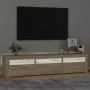 TV-Schrank mit LED-Leuchten Sonoma-Eiche 180x35x40 cm von , TV-Möbel - Ref: Foro24-3152756, Preis: 119,48 €, Rabatt: %