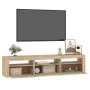 TV-Schrank mit LED-Leuchten Sonoma-Eiche 180x35x40 cm von , TV-Möbel - Ref: Foro24-3152756, Preis: 119,48 €, Rabatt: %
