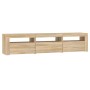 TV-Schrank mit LED-Leuchten Sonoma-Eiche 180x35x40 cm von , TV-Möbel - Ref: Foro24-3152756, Preis: 120,24 €, Rabatt: %