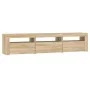 TV-Schrank mit LED-Leuchten Sonoma-Eiche 180x35x40 cm von , TV-Möbel - Ref: Foro24-3152756, Preis: 119,48 €, Rabatt: %
