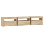 TV-Schrank mit LED-Leuchten Sonoma-Eiche 180x35x40 cm von , TV-Möbel - Ref: Foro24-3152756, Preis: 120,24 €, Rabatt: %