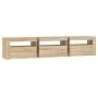 TV-Schrank mit LED-Leuchten Sonoma-Eiche 180x35x40 cm von , TV-Möbel - Ref: Foro24-3152756, Preis: 119,48 €, Rabatt: %