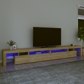 TV-Schrank mit LED-Leuchten, Farbe Sonoma-Eiche, 290 x 36,5 x 40 cm von , TV-Möbel - Ref: Foro24-3152804, Preis: 186,59 €, Ra...