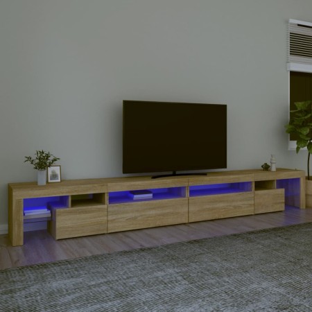 TV-Schrank mit LED-Leuchten, Farbe Sonoma-Eiche, 290 x 36,5 x 40 cm von , TV-Möbel - Ref: Foro24-3152804, Preis: 186,59 €, Ra...