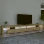 TV-Schrank mit LED-Leuchten, Farbe Sonoma-Eiche, 290 x 36,5 x 40 cm von , TV-Möbel - Ref: Foro24-3152804, Preis: 183,61 €, Ra...