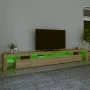 TV-Schrank mit LED-Leuchten, Farbe Sonoma-Eiche, 290 x 36,5 x 40 cm von , TV-Möbel - Ref: Foro24-3152804, Preis: 183,61 €, Ra...