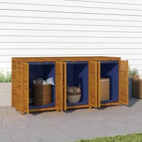 Garden storage box solid acacia wood 210x87x104 cm by , Outdoor storage boxes - Ref: Foro24-3155243, Price: 682,28 €, Discoun...
