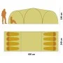 Igloo tent 8 people yellow 650x240x190 cm by vidaXL, tents - Ref: Foro24-92232, Price: 175,07 €, Discount: %