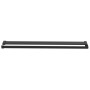 Shower screen with ESG glass and black aluminum shelf 80x195 cm by , Shower walls and screens - Ref: Foro24-3185444, Price: 1...