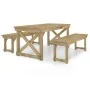 Garden dining set 3 pieces impregnated solid pine wood by , Garden sets - Ref: Foro24-3096621, Price: 390,38 €, Discount: %