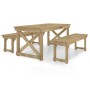 Garten-Essgruppe 3-teilig aus imprägniertem massivem Kiefernholz von , Gartensets - Ref: Foro24-3096621, Preis: 408,51 €, Rab...