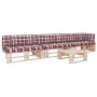 4-teiliges Palettenmöbel und imprägnierte Kiefernholzkissen von , Gartensets - Ref: Foro24-3066757, Preis: 419,37 €, Rabatt: %