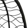Ei-Hängesessel aus Stahl und synthetischem Rattan mit taupefarbenem Kissen von , Gartenwippen - Ref: Foro24-360047, Preis: 21...