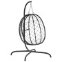 Ei-Hängesessel aus Stahl und synthetischem Rattan mit taupefarbenem Kissen von , Gartenwippen - Ref: Foro24-360047, Preis: 21...