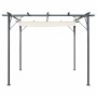 Pergola mit versenkbarem Stahldach in der Farbe Cremeweiß, 3x3 m von , Pergolen, Bögen und Gartenspaliere - Ref: Foro24-49325...