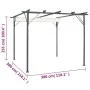 Pergola mit versenkbarem Stahldach in der Farbe Cremeweiß, 3x3 m von , Pergolen, Bögen und Gartenspaliere - Ref: Foro24-49325...
