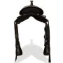 Western saddle, bridle and real leather breastplate 16" black by , Frames - Ref: Foro24-91353, Price: 243,79 €, Discount: %