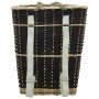 Brennholzkorb mit Riemen Transport Naturweide 50x44x58cm von vidaXL, Brennholztaschen und -halter - Ref: Foro24-286974, Preis...