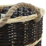 Brennholzkorb mit Riemen Transport Naturweide 50x44x58cm von vidaXL, Brennholztaschen und -halter - Ref: Foro24-286974, Preis...