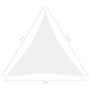 Dreieckige Segelmarkise aus weißem Oxford-Stoff, 3 x 3 x 3 m von , Sonnenschirme - Ref: Foro24-135280, Preis: 18,63 €, Rabatt: %