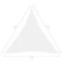 White Oxford cloth triangular sail awning 3x3x3 m by , Umbrellas - Ref: Foro24-135280, Price: 26,06 €, Discount: %