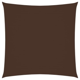 Toldo de vela cuadrado tela Oxford marrón 3,6x3,6 m