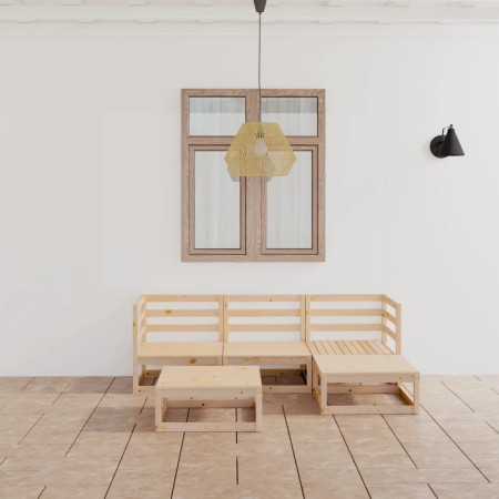 Juego de muebles de jardín 5 piezas madera maciza de pino de , Conjuntos de jardín - Ref: Foro24-3075529, Precio: 290,69 €