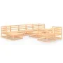 Juego de muebles de jardín 10 piezas madera maciza de pino de , Conjuntos de jardín - Ref: Foro24-3078139, Precio: 572,55 €, ...