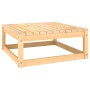 Juego de muebles de jardín 10 piezas madera maciza de pino
