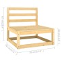 Juego de muebles de jardín 10 piezas madera maciza de pino