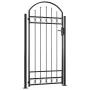Zauntor mit Bogen und 2 Pfosten schwarz 105x204 cm von , Gartentore - Ref: Foro24-145751, Preis: 224,00 €, Rabatt: %