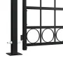 Zauntor mit Bogen und 2 Pfosten schwarz 105x204 cm von , Gartentore - Ref: Foro24-145751, Preis: 224,00 €, Rabatt: %