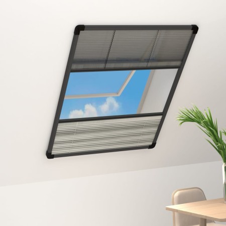 Pleated mosquito net for aluminum windows with shade 80x120 cm by , Mosquito nets for windows - Ref: Foro24-148684, Price: 47...