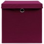 Aufbewahrungsbox mit Deckel 10 Stück dunkelroter Stoff 32x32x32 cm von , Aufbewahrungskörbe - Ref: Foro24-288344, Preis: 67,6...