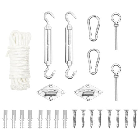 Segelmarkisen-Zubehörset 9-teilig aus Edelstahl von , Zubehör für Markisen - Ref: Foro24-310244, Preis: 17,24 €, Rabatt: %