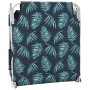 Folding lounger with leaf-print steel head cushion by , Loungers - Ref: Foro24-310334, Price: 70,57 €, Discount: %