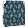 Folding lounger with leaf-print steel head cushion by , Loungers - Ref: Foro24-310334, Price: 64,92 €, Discount: %
