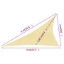 Beige HDPE sail awning 160 g/m² 3x4x5 m by , Umbrellas - Ref: Foro24-311146, Price: 20,73 €, Discount: %