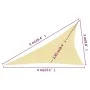 Beige HDPE-Segelmarkise 160 g/m² 3x4x5 m von , Sonnenschirme - Ref: Foro24-311146, Preis: 23,44 €, Rabatt: %