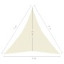Cream HDPE sail awning 160 g/m² 5x7x7 m by , Umbrellas - Ref: Foro24-311209, Price: 48,88 €, Discount: %