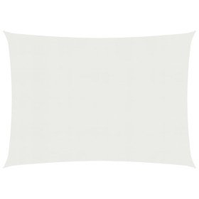 White HDPE sail awning 160 g/m² 3.5x5 m by , Umbrellas - Ref: Foro24-311242, Price: 43,10 €, Discount: %