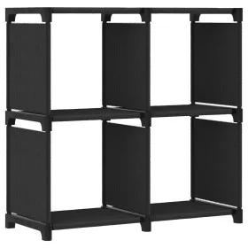 Shelving with 4 black fabric cubes 69x30x72.5 cm by , Bookcases and shelves - Ref: Foro24-322598, Price: 23,62 €, Discount: %