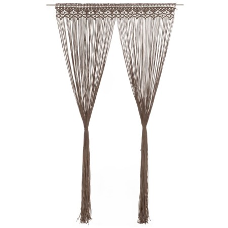 Taupe gray cotton macrame curtain 140x240 cm by , Curtains and curtains - Ref: Foro24-323981, Price: 42,80 €, Discount: %