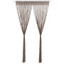 Taupegrauer Makramee-Vorhang aus Baumwolle, 140 x 240 cm von , Vorhänge und Gardinen - Ref: Foro24-323981, Preis: 45,10 €, Ra...