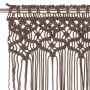 Taupegrauer Makramee-Vorhang aus Baumwolle, 140 x 240 cm von , Vorhänge und Gardinen - Ref: Foro24-323981, Preis: 45,10 €, Ra...