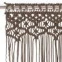Taupegrauer Makramee-Vorhang aus Baumwolle, 140 x 240 cm von , Vorhänge und Gardinen - Ref: Foro24-323981, Preis: 46,83 €, Ra...