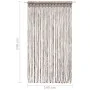 Taupe gray cotton macrame curtain 140x240 cm by , Curtains and curtains - Ref: Foro24-323981, Price: 46,83 €, Discount: %