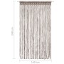 Taupegrauer Makramee-Vorhang aus Baumwolle, 140 x 240 cm von , Vorhänge und Gardinen - Ref: Foro24-323981, Preis: 45,10 €, Ra...